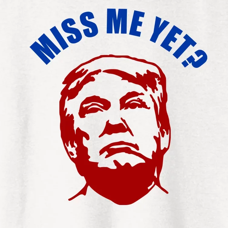 Miss Me Yet? Funny Pro Trump Anti Biden Women's Crop Top Tee