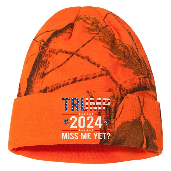 Miss Me Yet Trump 2024 I'll Be Back Patriotic 4th Of July Kati - 12in Camo Beanie