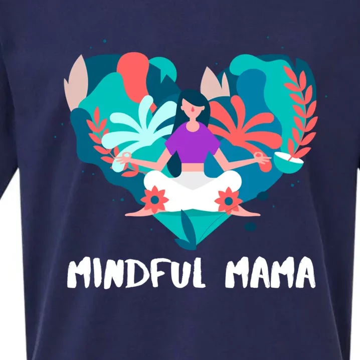 Mindful Mama Yoga Mom Gift Sueded Cloud Jersey T-Shirt