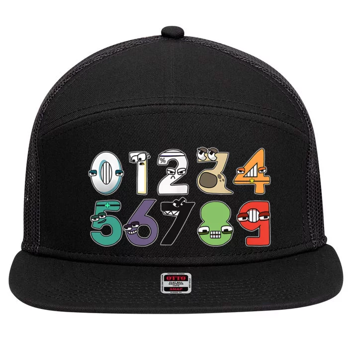 Math Number 09 Costume Boy Matching Number Lore 7 Panel Mesh Trucker Snapback Hat