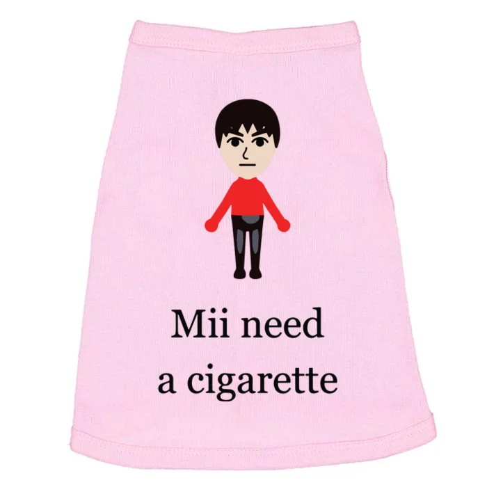 Mii Need A Cigarette Funny Wii Doggie Tank