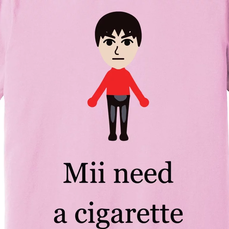 Mii Need A Cigarette Funny Wii Premium T-Shirt