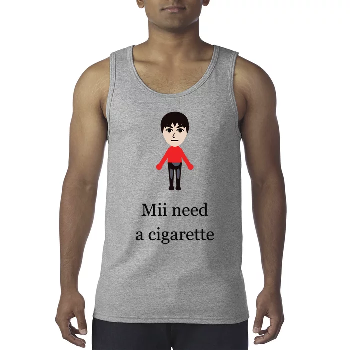 Mii Need A Cigarette Funny Wii Tank Top