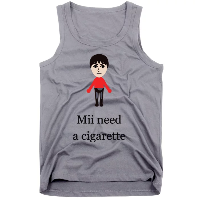 Mii Need A Cigarette Funny Wii Tank Top