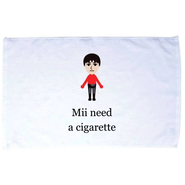 Mii Need A Cigarette Funny Wii Microfiber Hand Towel