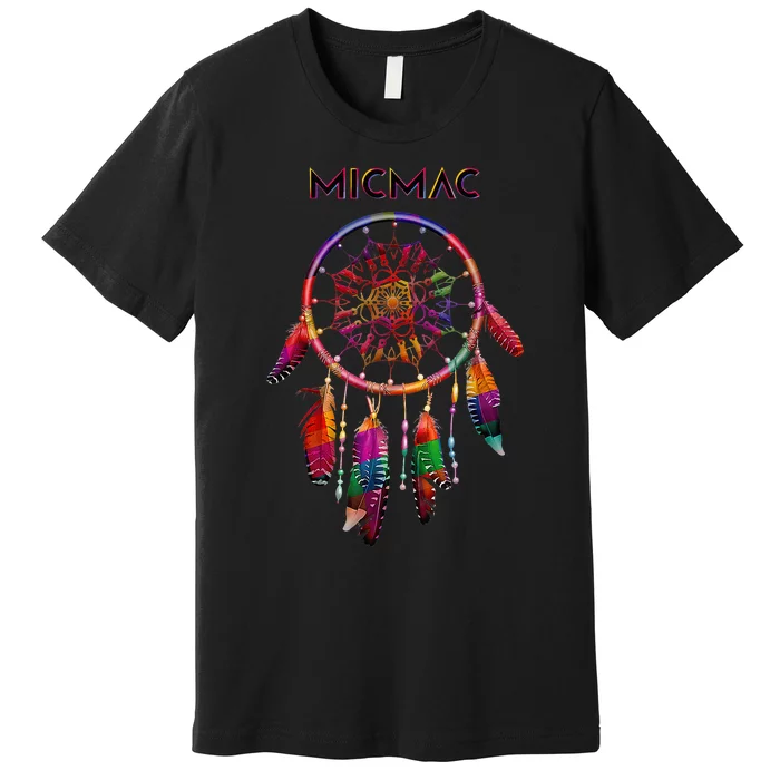 Micmac Native American Indian Colorful Dreamcatcher Tribe Premium T-Shirt