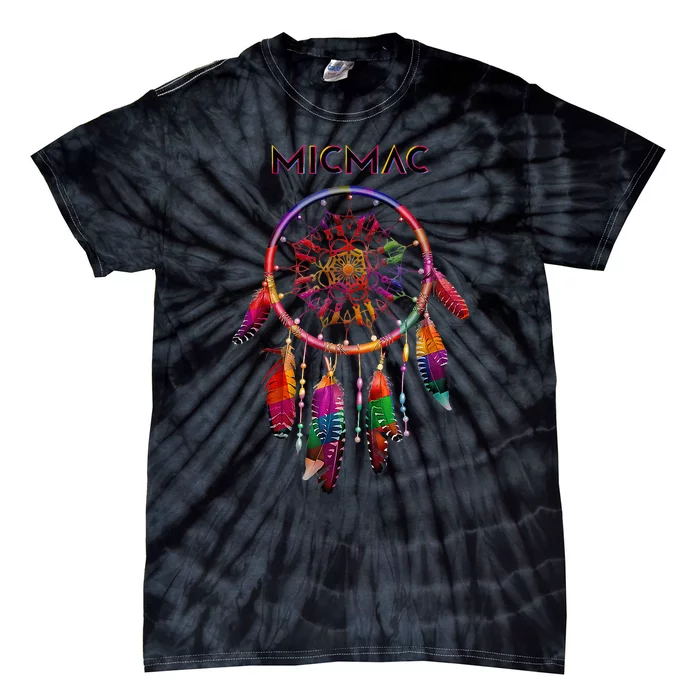 Micmac Native American Indian Colorful Dreamcatcher Tribe Tie-Dye T-Shirt