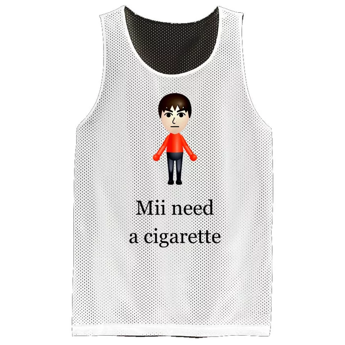 Mii Need A Cigarette Mesh Reversible Basketball Jersey Tank