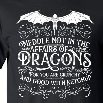 Meddle Not Affairs Dragons Tshirt, Mens Dragon TShirt Tall T-Shirt