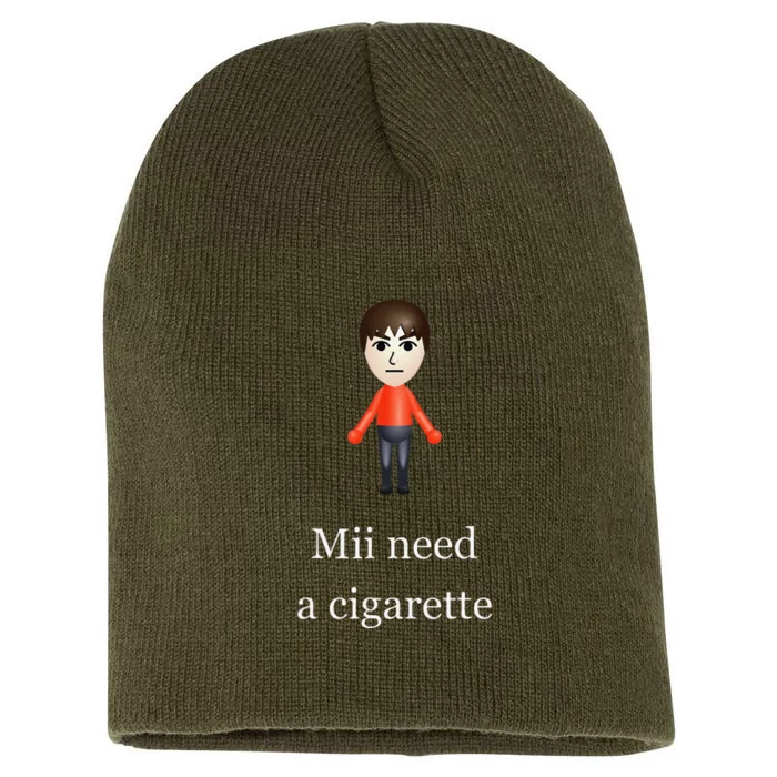 Mii Need A Cigarette Short Acrylic Beanie