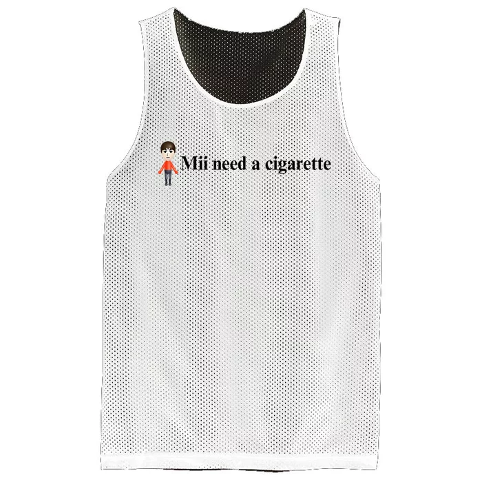 Mii Need A Cigarette Mesh Reversible Basketball Jersey Tank