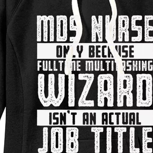 MDS Nurse Apparel Best Funny Nurses Design Women's Fleece Hoodie