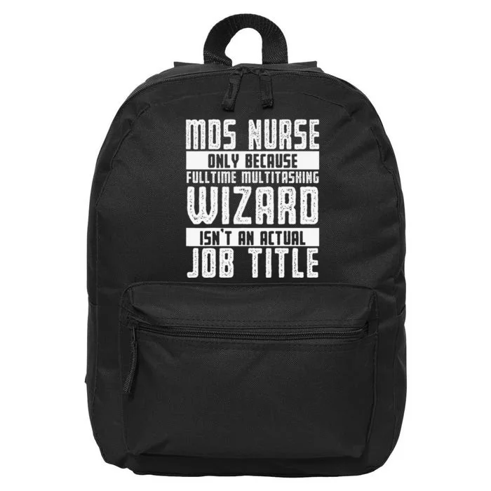 MDS Nurse Apparel Best Funny Nurses Design 16 in Basic Backpack