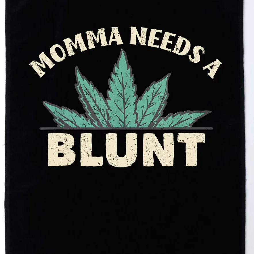 Momma Needs A Blunt Stoner Mom Cannabis Weed Smoker Gift Platinum Collection Golf Towel