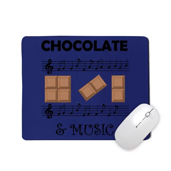 Music Notes And Chocolate Funny Saying Musician Gift Mousepad