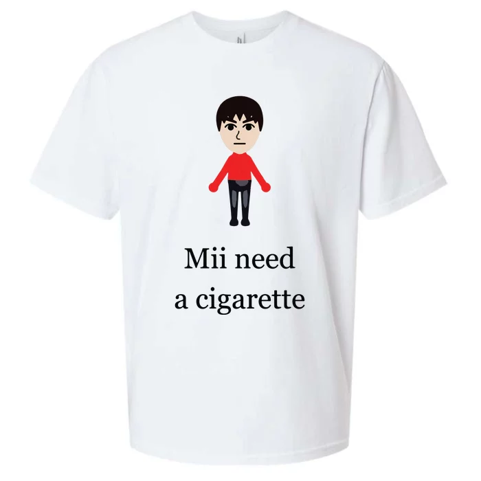 Mii Need A Cigarette Funny Wii Sueded Cloud Jersey T-Shirt