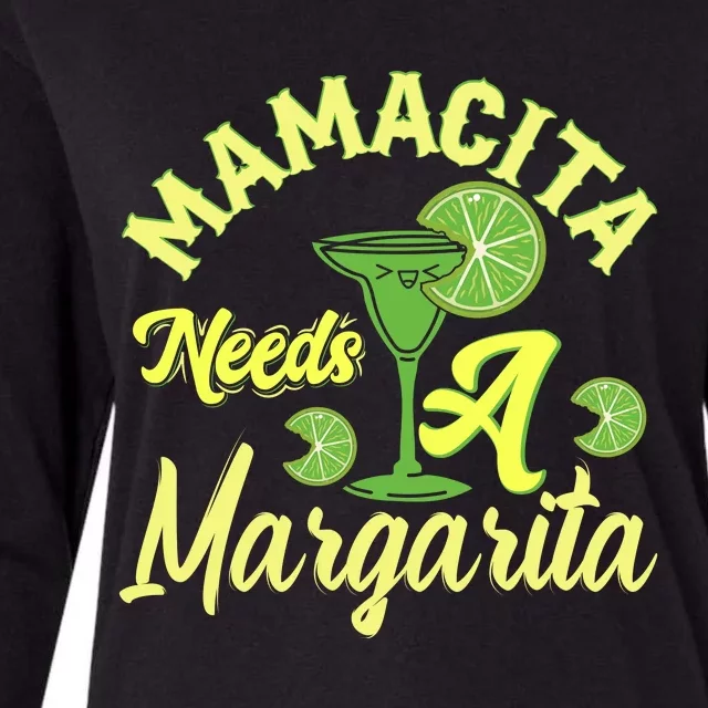 Mamacita Needs A Margarita Womens Cotton Relaxed Long Sleeve T-Shirt