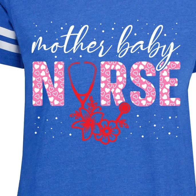 Mother Nurse Appreciation Postpartum Nurse Valentines Gift Enza Ladies Jersey Football T-Shirt