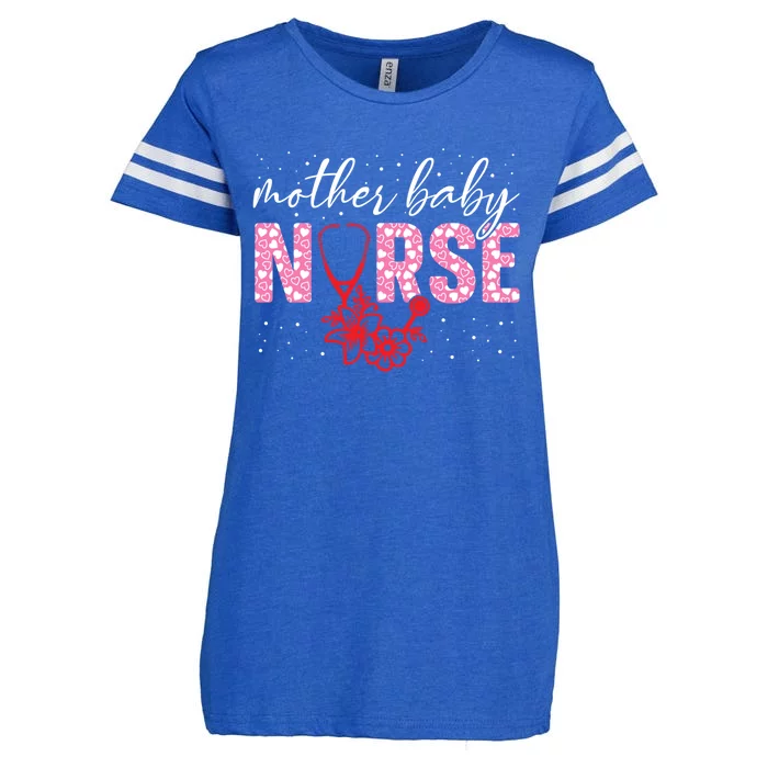 Mother Nurse Appreciation Postpartum Nurse Valentines Gift Enza Ladies Jersey Football T-Shirt