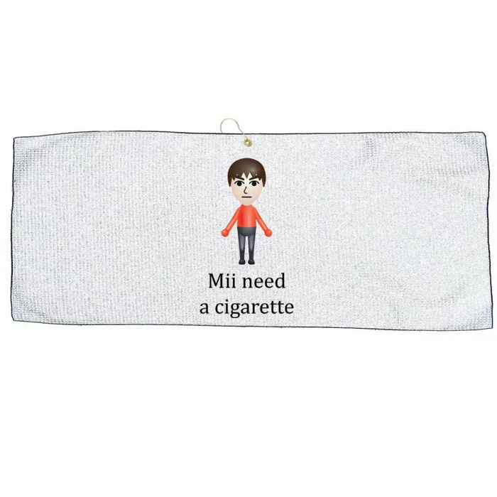 Mii Need A Cigarette Funny Large Microfiber Waffle Golf Towel