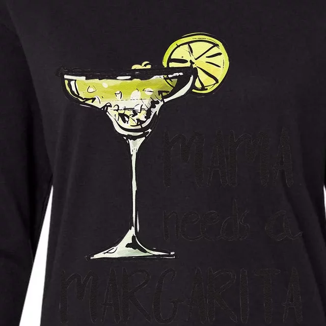 Mama Needs A Margarita Mother's Day Womens Cotton Relaxed Long Sleeve T-Shirt