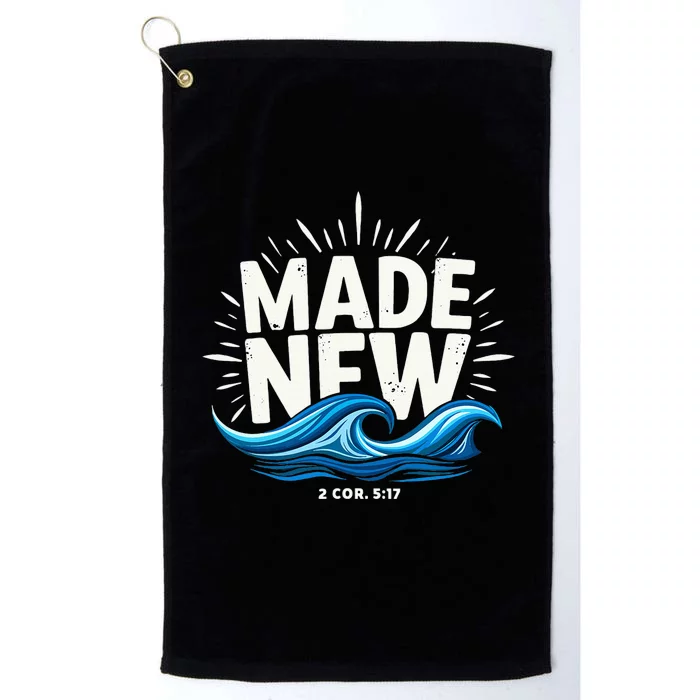 Made New Baptized Baptism Platinum Collection Golf Towel