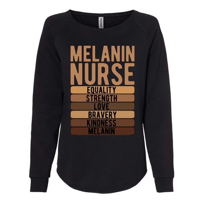 Melanin Nurse Black Nurse African American Nursing Cool Gift Womens California Wash Sweatshirt