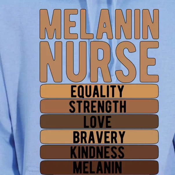 Melanin Nurse Black Nurse African American Nursing Cool Gift Unisex Surf Hoodie