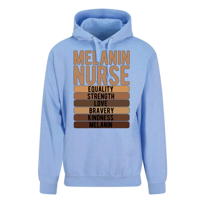 Melanin Nurse Black Nurse African American Nursing Cool Gift Unisex Surf Hoodie