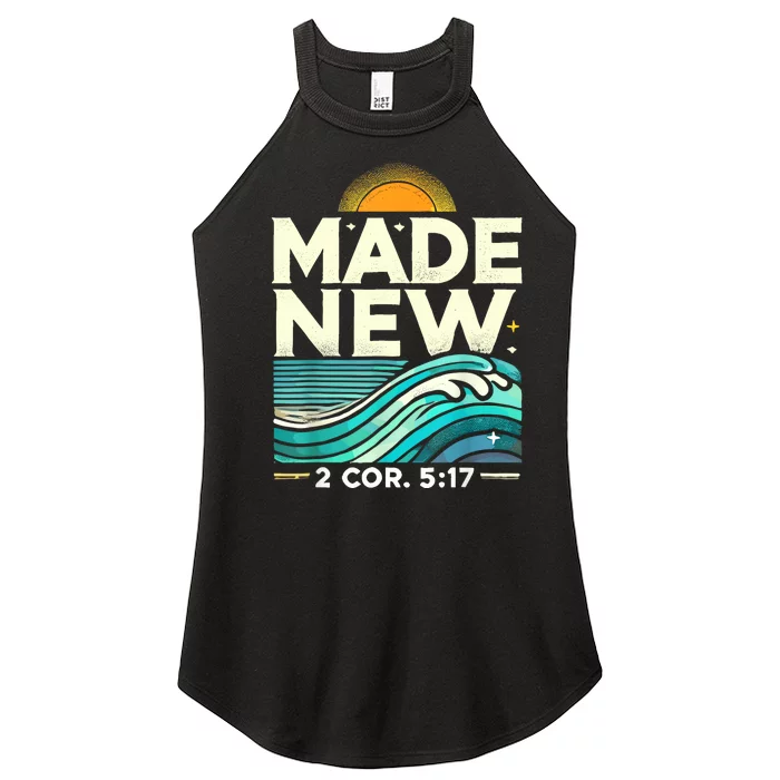 Made New Baptism Christian For Baptized Women’s Perfect Tri Rocker Tank