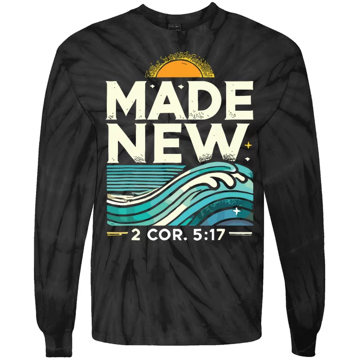 Made New Baptism Christian Tie-Dye Long Sleeve Shirt