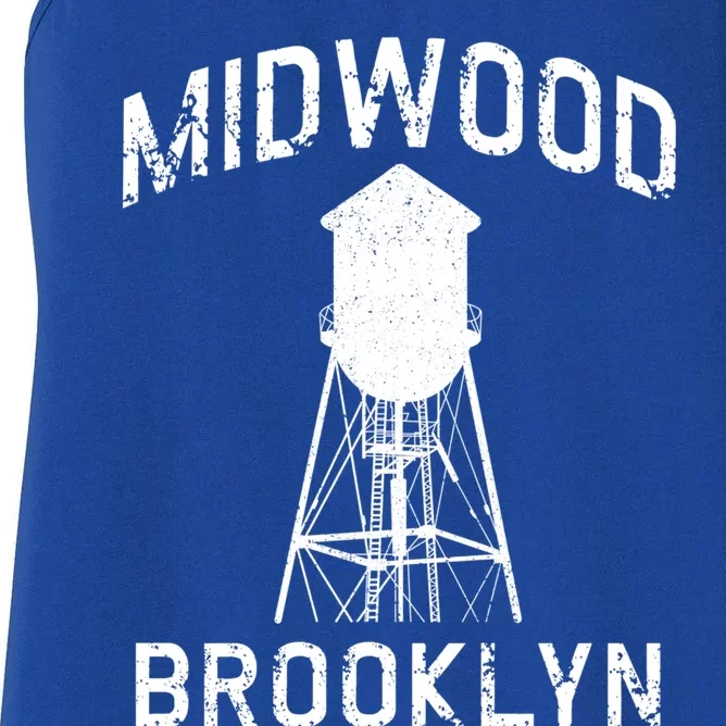 Midwood Nyc Brooklynite Gift Brooklyn Water Tower Gift Women's Racerback Tank