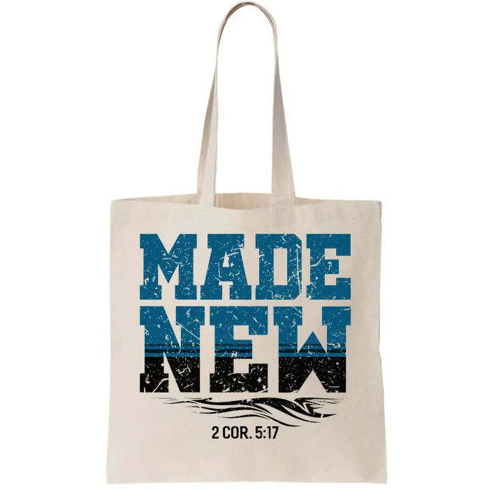 Made New Baptism Christian Tote Bag