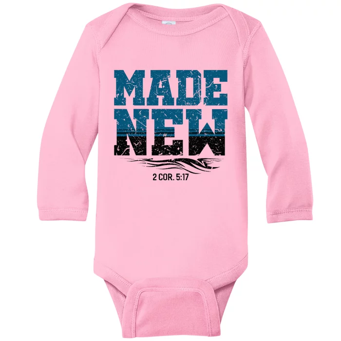 Made New Baptism Christian Baby Long Sleeve Bodysuit