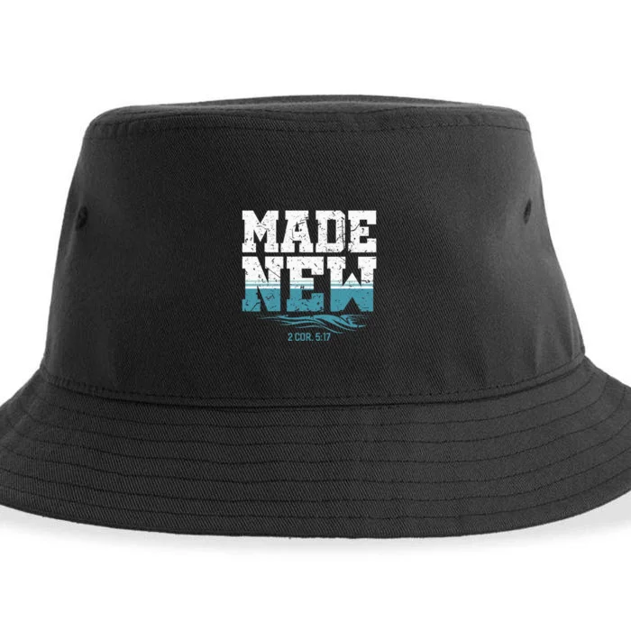 Made New Baptism Christian For Baptized Sustainable Bucket Hat