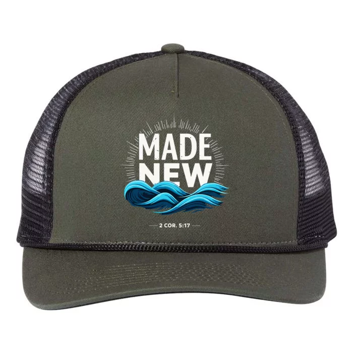 Made New Baptized Baptism Retro Rope Trucker Hat Cap