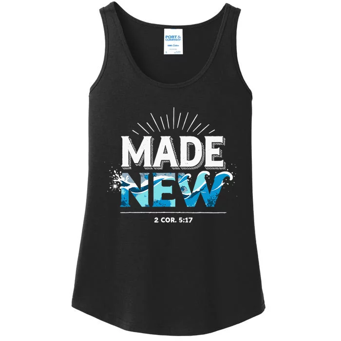 Made New Baptized Baptism Ladies Essential Tank