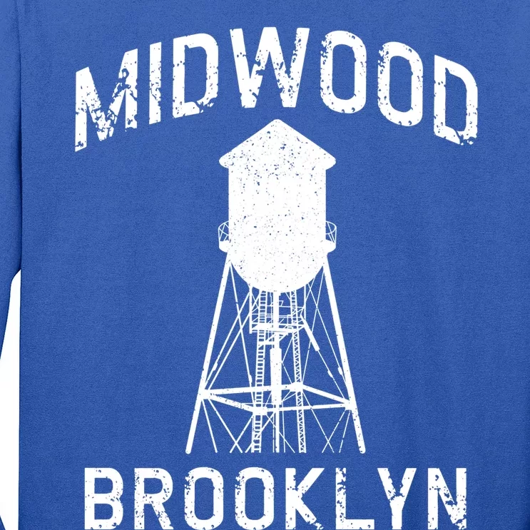 Midwood Nyc Brooklynite Gift Brooklyn Water Tower Gift Long Sleeve Shirt