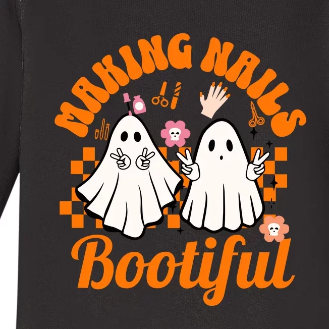 Making Nails Bootiful Halloween For Nail Technicians Artists Baby Long Sleeve Bodysuit