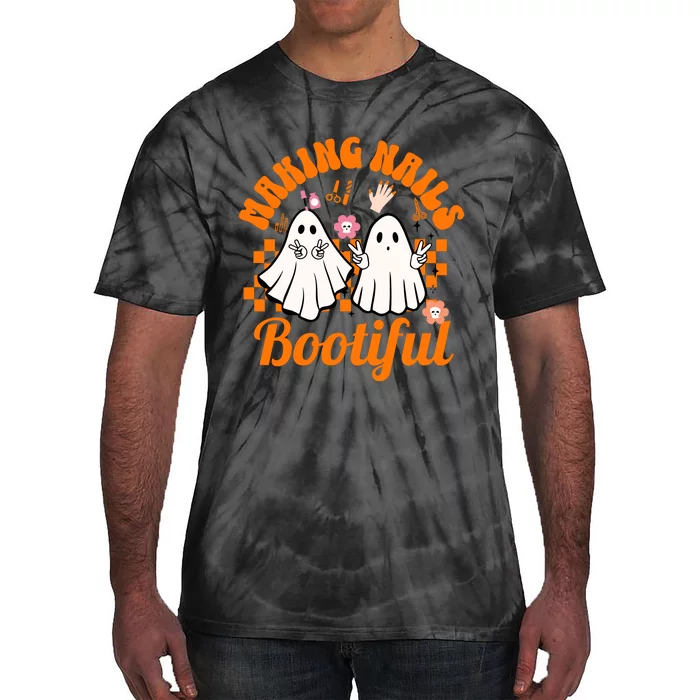 Making Nails Bootiful Halloween For Nail Technicians Artists Tie-Dye T-Shirt