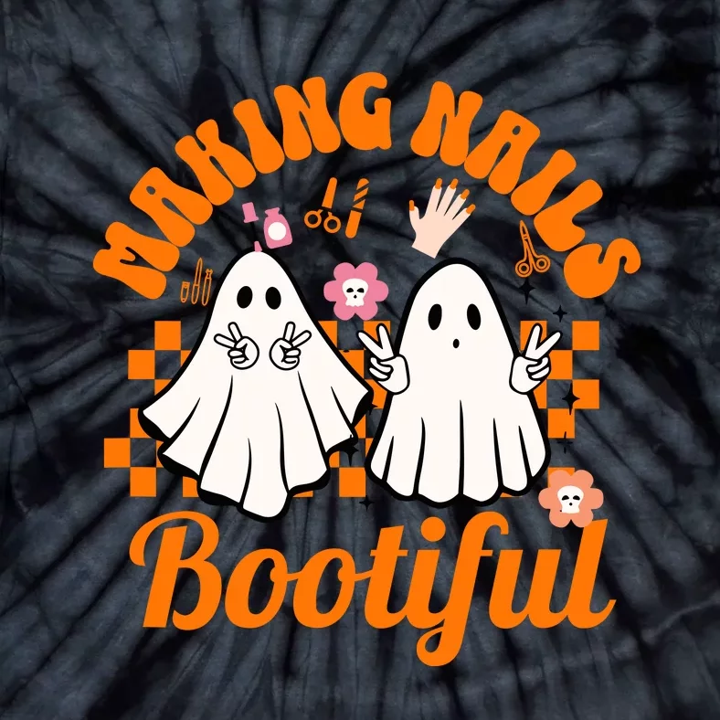 Making Nails Bootiful Halloween For Nail Technicians Artists Tie-Dye T-Shirt