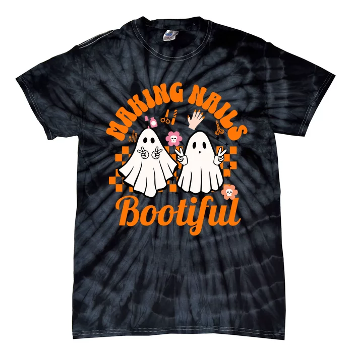 Making Nails Bootiful Halloween For Nail Technicians Artists Tie-Dye T-Shirt