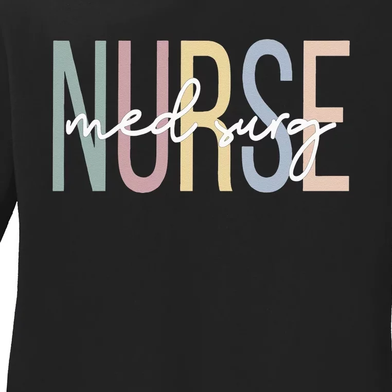 MedicalSurgical Nursing Boho Med Surg Nurse Ladies Long Sleeve Shirt