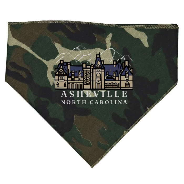 Mountains North Carolina Asheville Biltmore. USA-Made Doggie Bandana