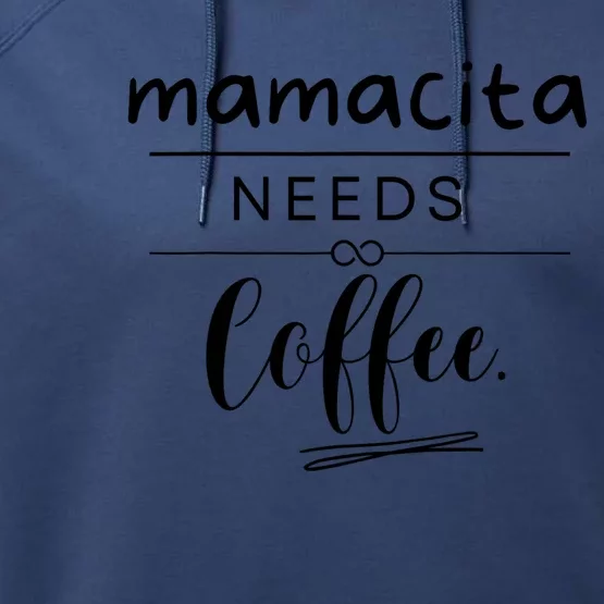 Mamacita Needs Coffee Performance Fleece Hoodie