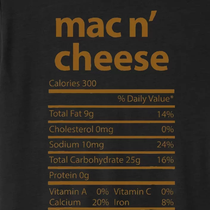 Mac N Cheese Family Thanksgiving Nutrition Fact Food ChromaSoft Performance T-Shirt