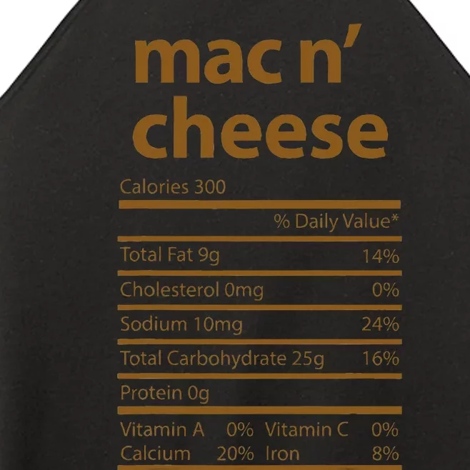 Mac N Cheese Family Thanksgiving Nutrition Fact Food Women’s Perfect Tri Rocker Tank