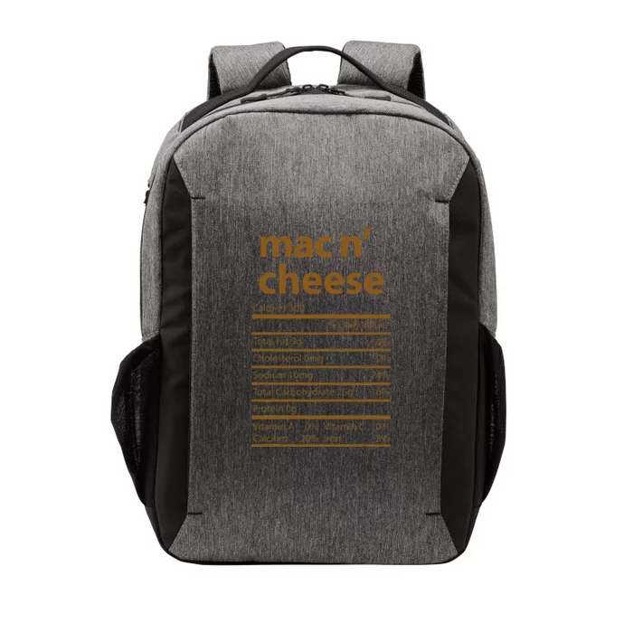 Mac N Cheese Family Thanksgiving Nutrition Fact Food Vector Backpack