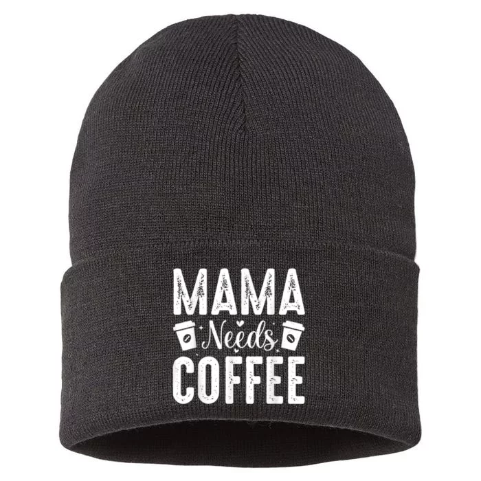 Mama Needs Coffee Sustainable Knit Beanie