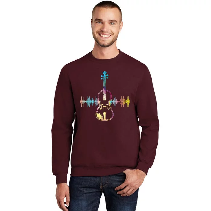 Music Notes Classical Musician Violin Player Gift Violin Tall Sweatshirt